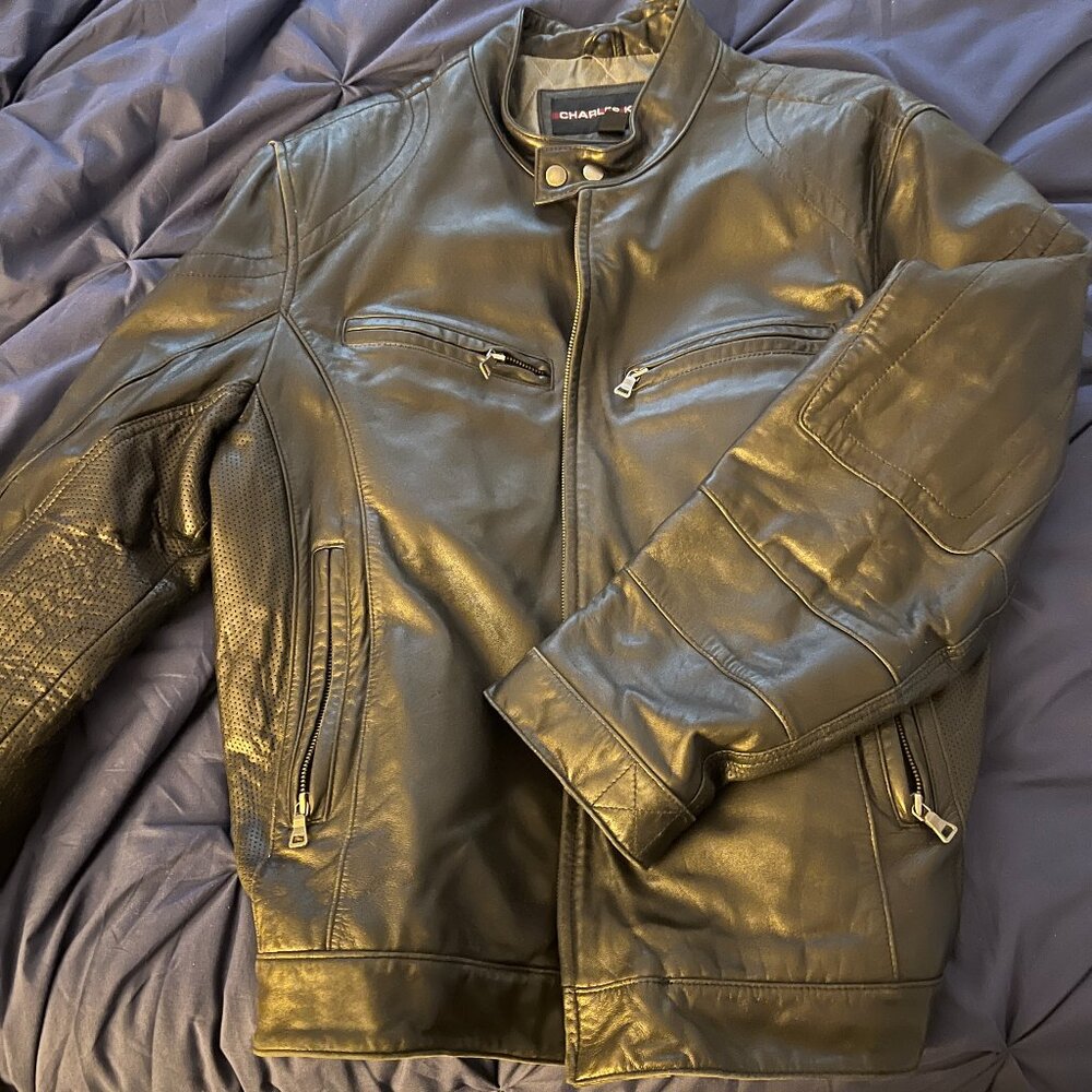 Vintage calfskin motorcycle jacket (5 pocket)